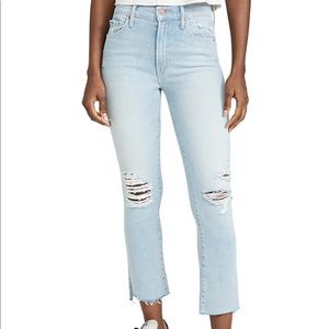 Mother insider crop step fray jean size 28